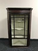 A Victorian hanging corner cupboard