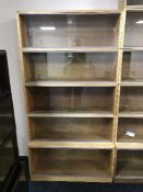 A five section Simplex stacking library bookcase