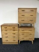 A four piece oak G Plan bedroom suite