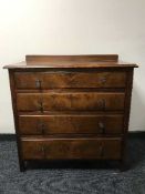 An Edwardian mahogany four drawer chest
