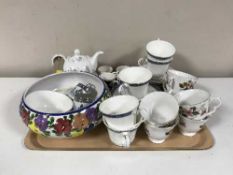 A tray of Royal Worcester egg coddles, Hornsea pottery coffee cans & saucers,