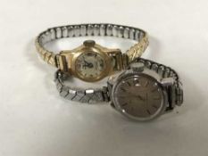 A lady's vintage Super Oris watch and a lady's Bulova automatic watch