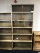 A six section Simplex stacking library bookcase