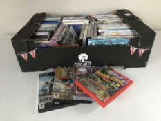 A large quantity of CDs and DVDS