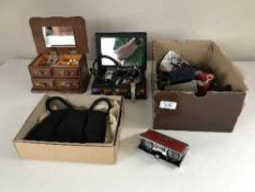 A box of jewellery boxes,