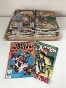 Approximately eighty mid 20th century and later Marvel comics - X Men, Spider Man, The Punisher,