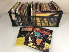 A box of mid 20th century and later books and annuals - Dr Who, Science Fiction,