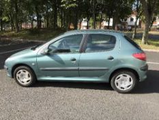 A Peugeot 206 LX motorcar, registration KY51 0SA, first registered 15.11.