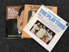 A box of LP records - The Beatles,