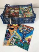 Approximately eighty mid 20th century and later Marvel comics - Captain America, Hulk,