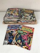 Approximately seventy five mid 20th century and later marvel comics - Black Panther,