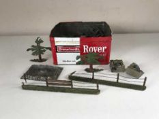 A box of early 20th century lead buildings,