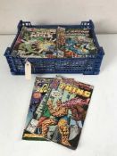 Approximately eighty mid 20th century and later Marvel comics - Captain America, Spider Woman,