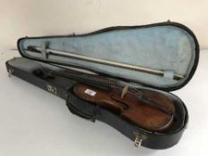 A Russian violin labelled 'Rigart Rubus Petersburg 1850',