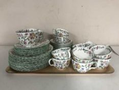 A tray of Minton Haddon Hall tea china ,