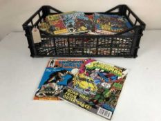 A basket of assorted Marvel and DC Comics - Indiana Jones, Batman,