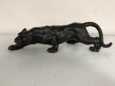 A cast metal figure - Mountain Lion