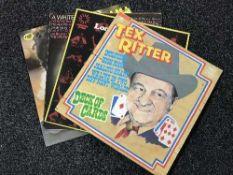 A box of LP records - Elvis, Bobby Vinton,