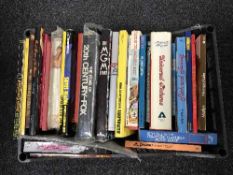 A box of books relating to Hollywood and the movie industry - The MG Story,