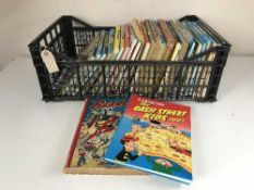 A box of mid 20th century and later annuals - The Beano, Whizzer & Chips,