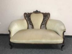A Victorian salon settee