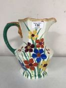 A hand-painted Maling jug