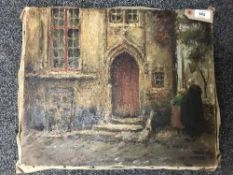 Alfred Joseph Auguste Van Neste (Belgian 1874-1969) : La Porte Rouge, oil on canvas, signed,