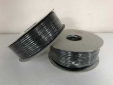 Four spools of electrical cabling