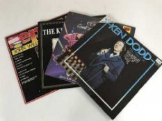 A box of LP records and 45's - easy listening, Four Tops,