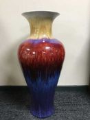 A large contemporary baluster vase,