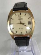 A Gents gold plated Omega Automatic Calendar Wristwatch,