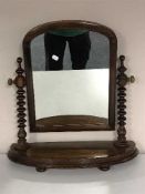 A Victorian mahogany toilet mirror