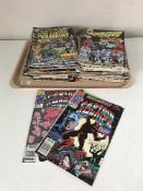 Approximately eighty mid 20th century and later Marvel comics - Captain America, Star Trek,