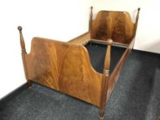 A mahogany 3' bed frame