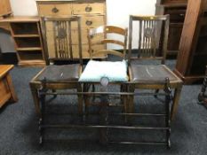 A pair of Edwardian dining chairs,