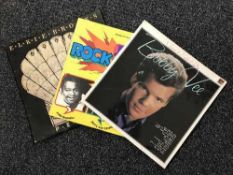 A box of LP records and 78's - Bobby V,