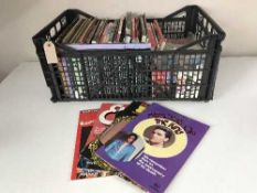 Two boxes of books and magazines relating to Elvis Presley