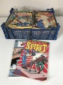 A quantity of mid 20th century and later comics - Alien Worlds, The Spirit,
