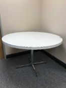 A 1970's melamine topped dining table