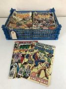 Approximately eighty mid 20th century and later Marvel comics - Spider Man, The Punisher,
