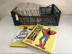 A box of eighteen assorted Beano and Dandy annuals plus The Legend of Lord Snooty and The Legend of