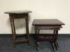 A nest of tables and an occasional table