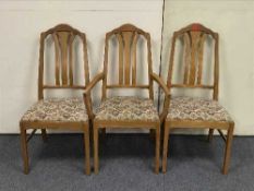 Six oak Nathan dining chairs