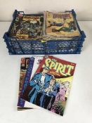 A quantity of mid 20th century and later comics - Weird Science, The Spirit,