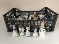 Four crates of china and glass bells