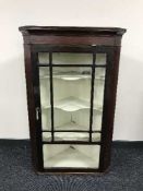 A Victorian hanging corner cupboard