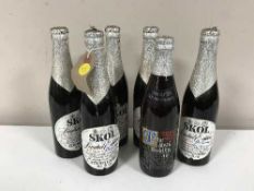 Five bottles of Skol Limited Edition commemorative bottles - QE II Silver jubilee and a bottle of