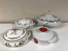 Three boxes of dinner ware and tea china inc.