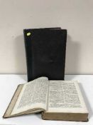 One leather bound volume : Whitby's Commentary dated 1807, one volume : St Pauls,