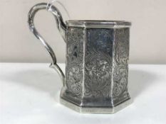A Victorian silver Christening mug,